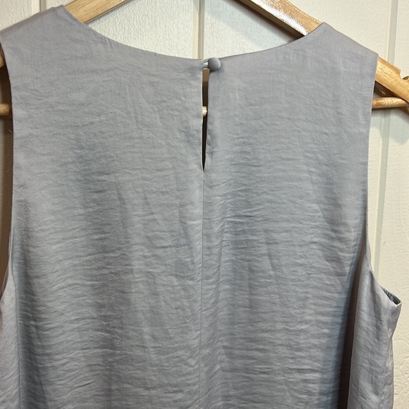 41 Hawthorn Light Grey Silky Lined Sleeveless Shirt - Picture 7 of 11